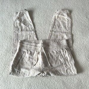 Athleta tide Cabo linen Joggers with Zipper Pockets